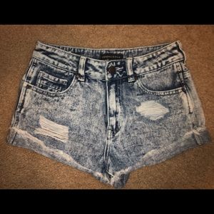 Kendall & Kylie Acid Wash Jean Shorts